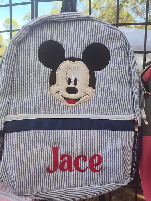 Mickey Mouse Seersucker Toddler Bag
