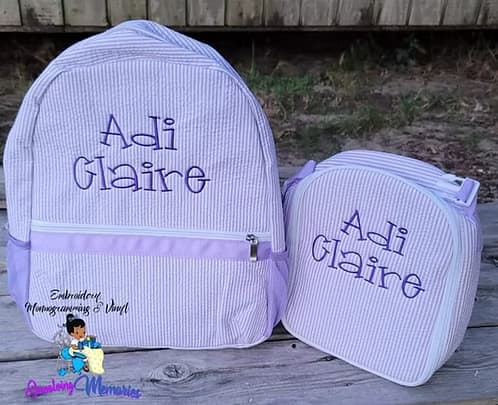 Monogram Full-Size Bookbag