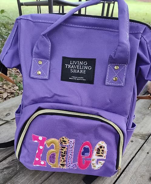 Red Applique Full-Size Bookbag thumbnail 2