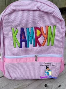 Applique Seersucker Full-Size Bag — image 1