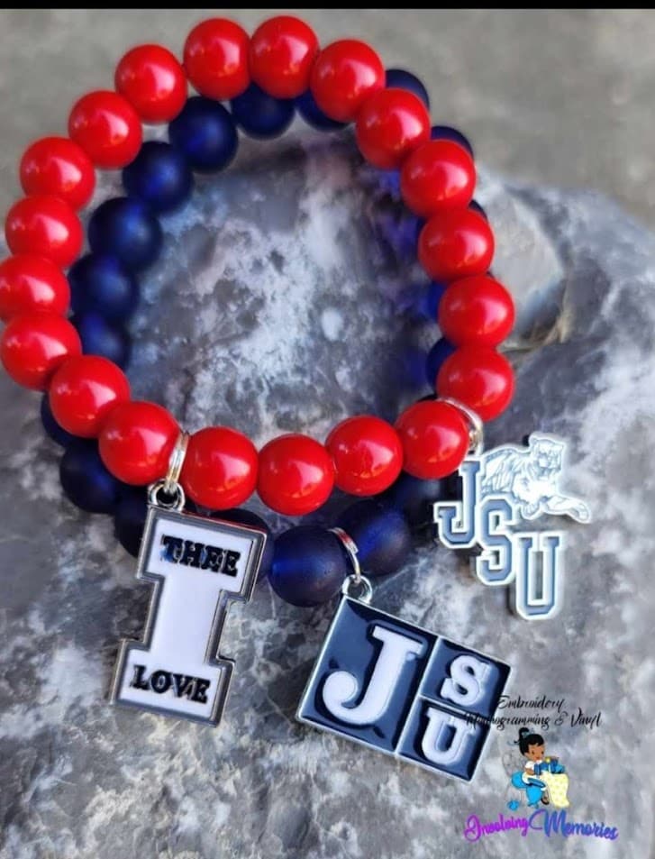Red JSU Charm Bracelet — image 1